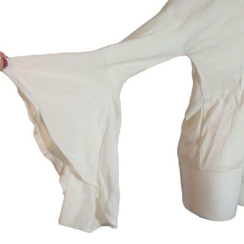 Express Women's Cream Scoop Neck Sweater - Picture 6 of 11